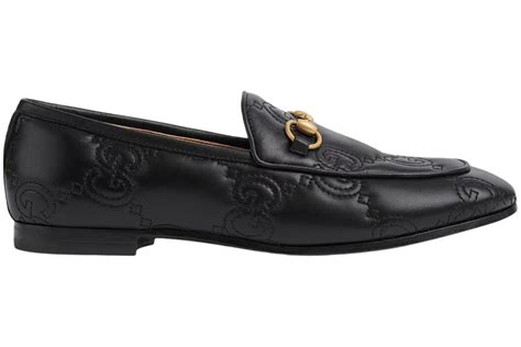 Women's Gucci Jordaan loafer in black GG leather 